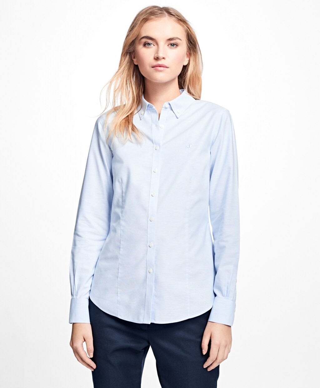 Brooks Brothers Women Non-Iron Tailored-Fit Supima® Cotton Dress Shirt