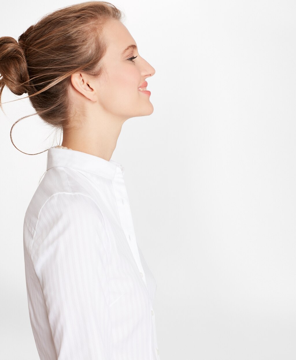 Brooks Brothers Women Tailored-Fit Diamond-Stripe Dobby Cotton Shirt