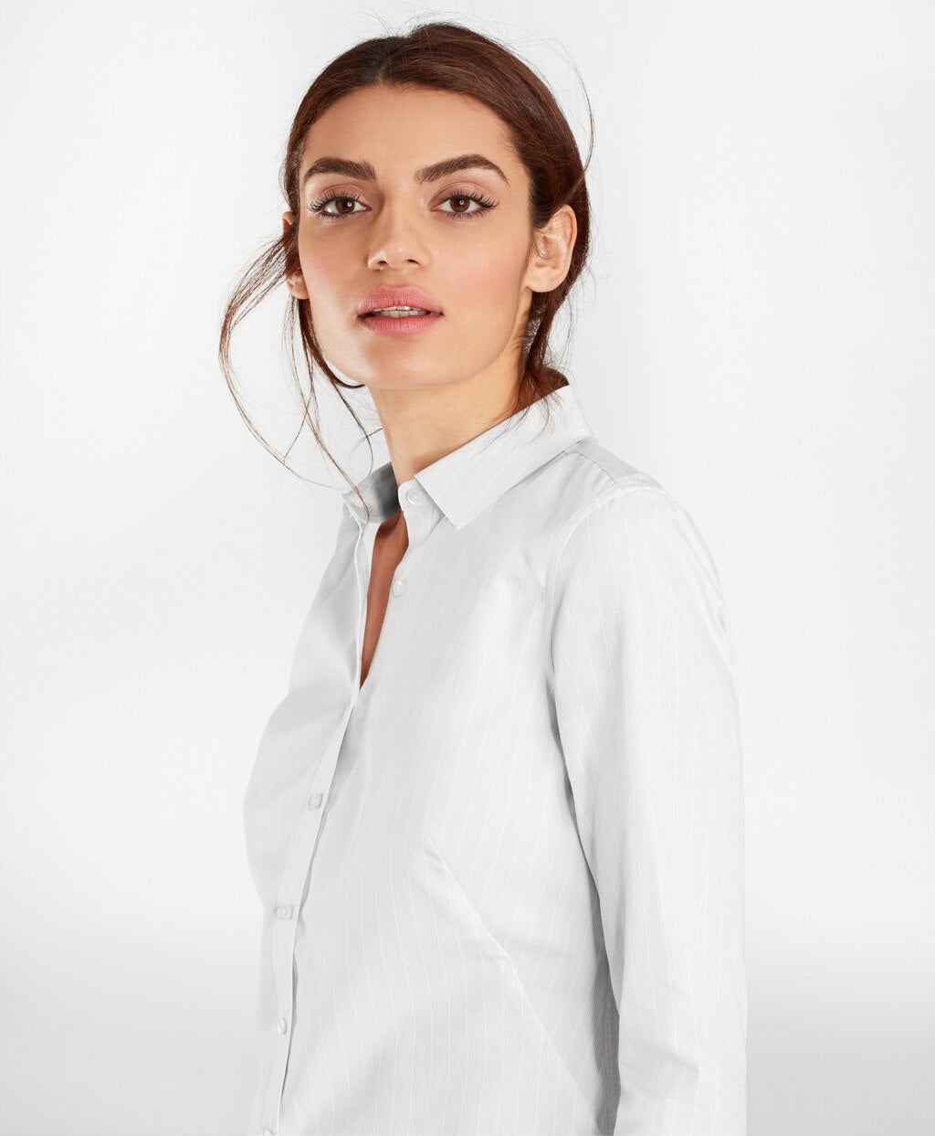Brooks Brothers Women Striped Supima® Cotton Poplin Fitted Shirt