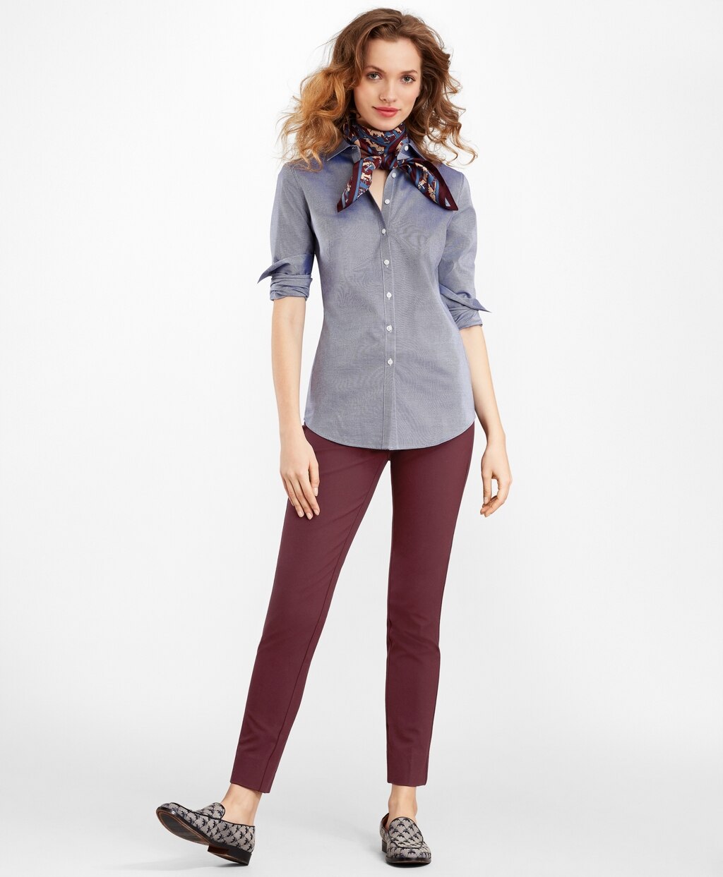 Brooks Brothers Women Supima® Cotton Royal Oxford Fitted Shirt