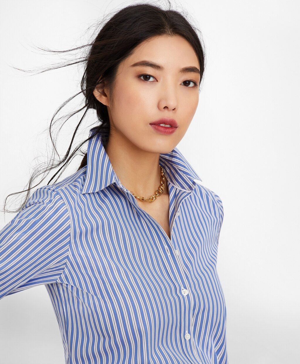 Brooks Brothers Women Classic-Fit Striped Cotton Poplin Luxury Shirt