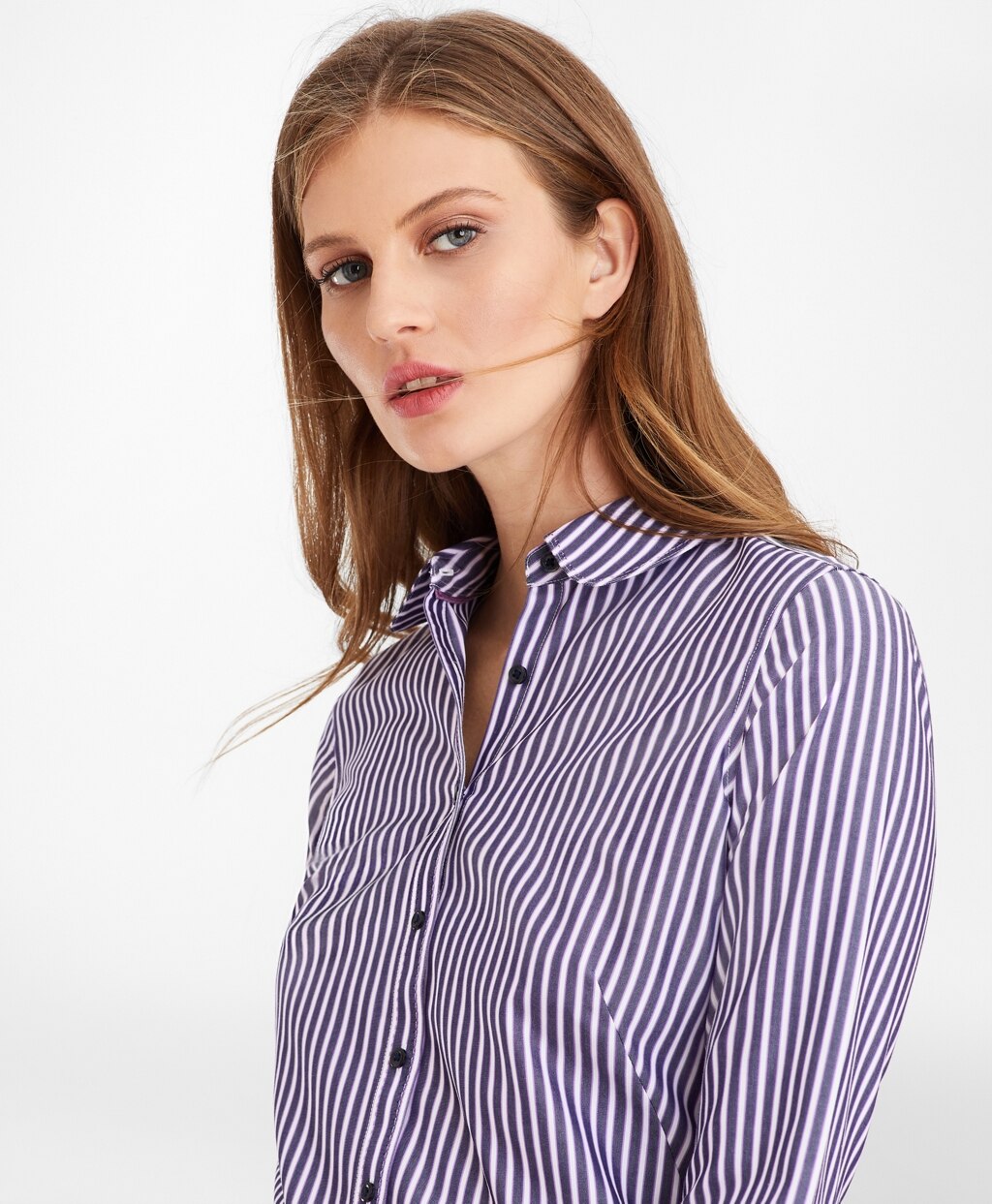Brooks Brothers Women Non-Iron Striped Supima® Cotton Fitted Shirt