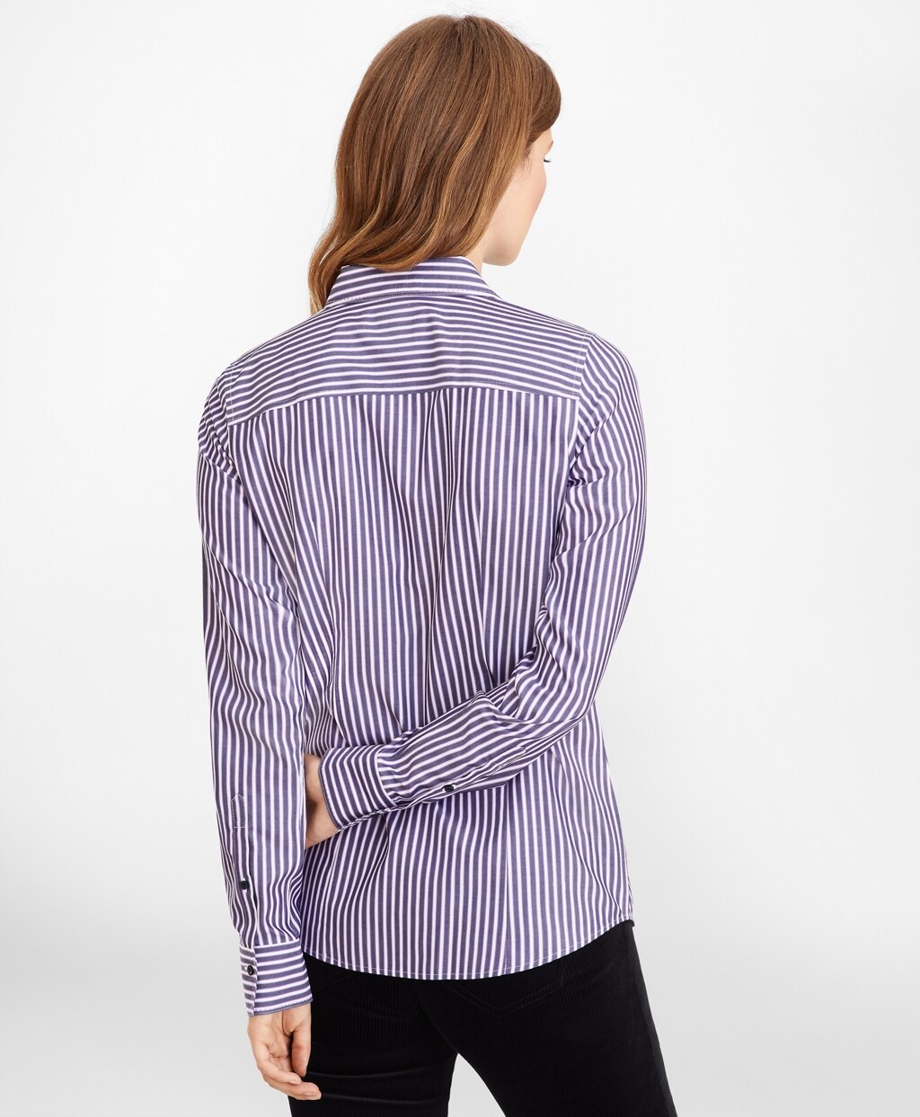 Brooks Brothers Women Non-Iron Striped Supima® Cotton Fitted Shirt