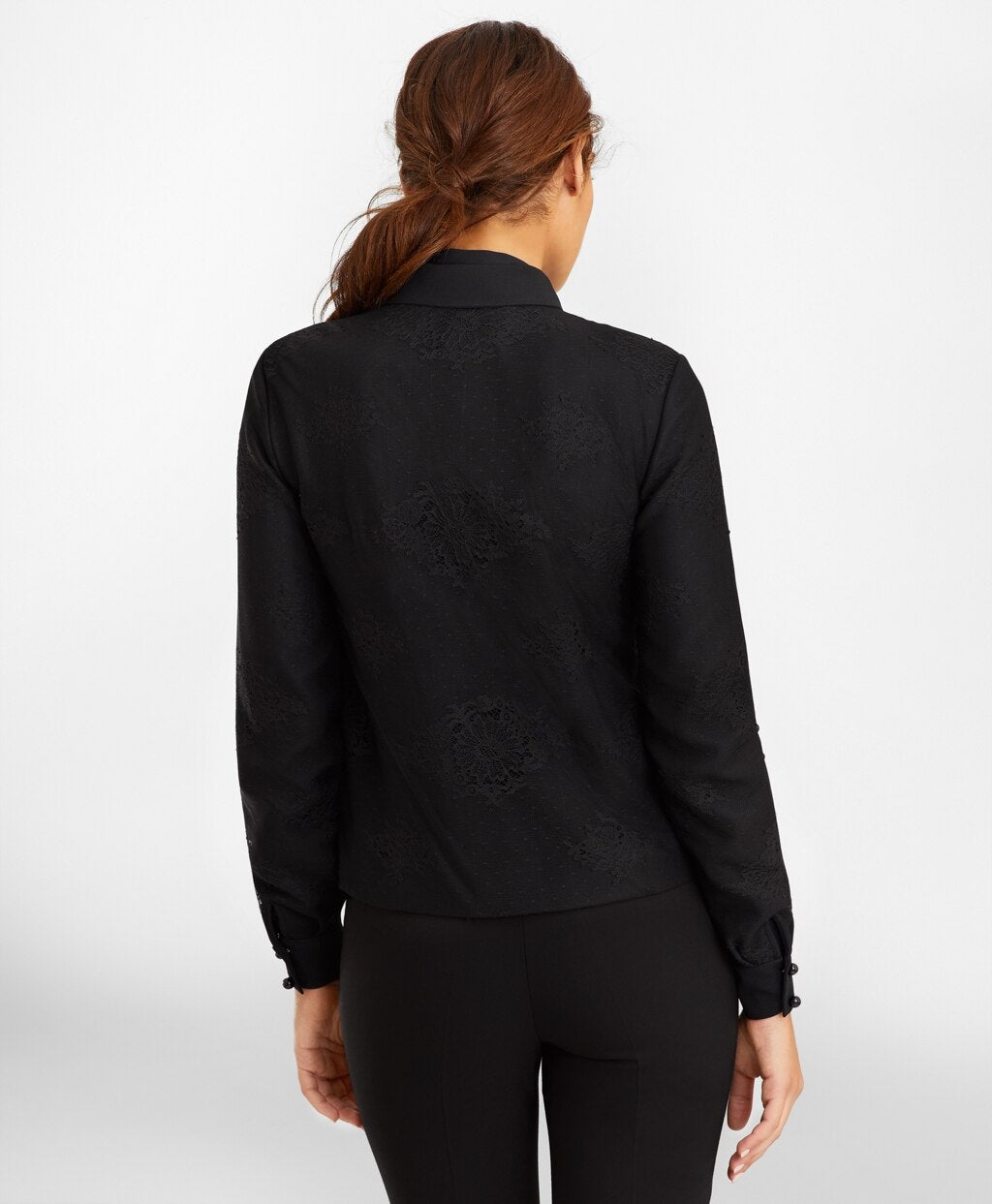 Brooks Brothers Women Lace & Satin Blouse
