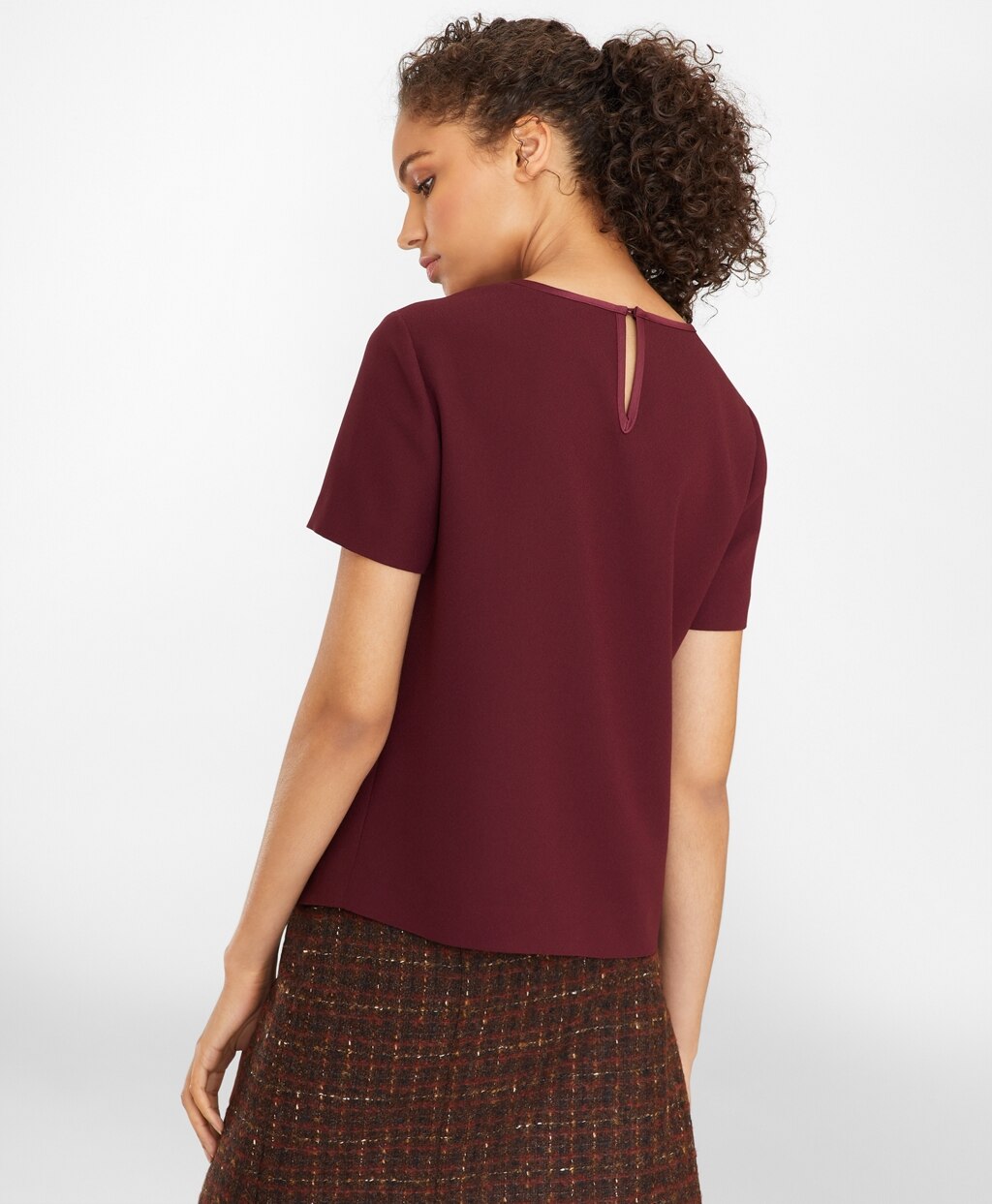 Brooks Brothers Women Satin T-Shirt
