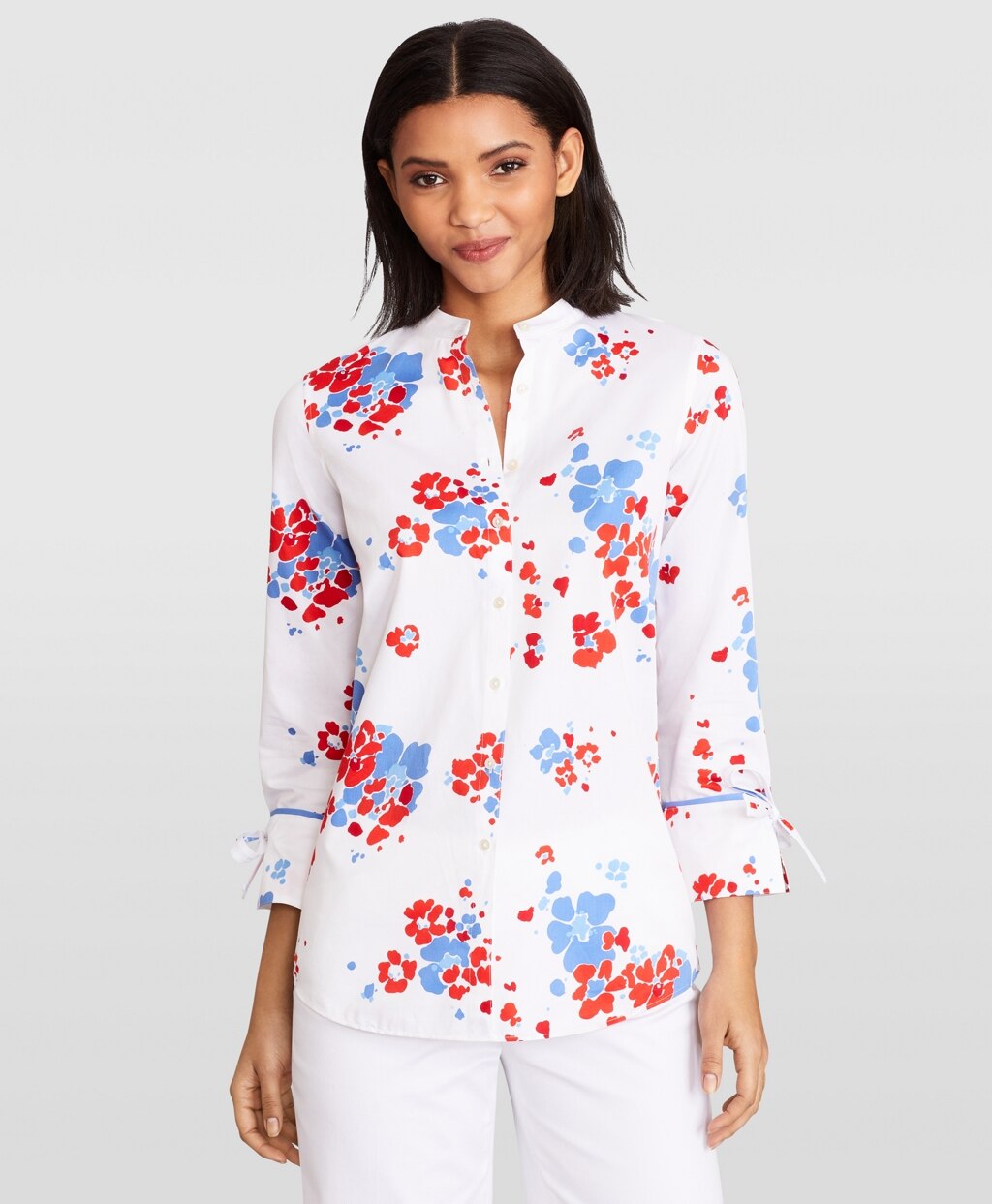 Brooks Brothers Women Floral-Print Supima® Cotton Sateen Tunic