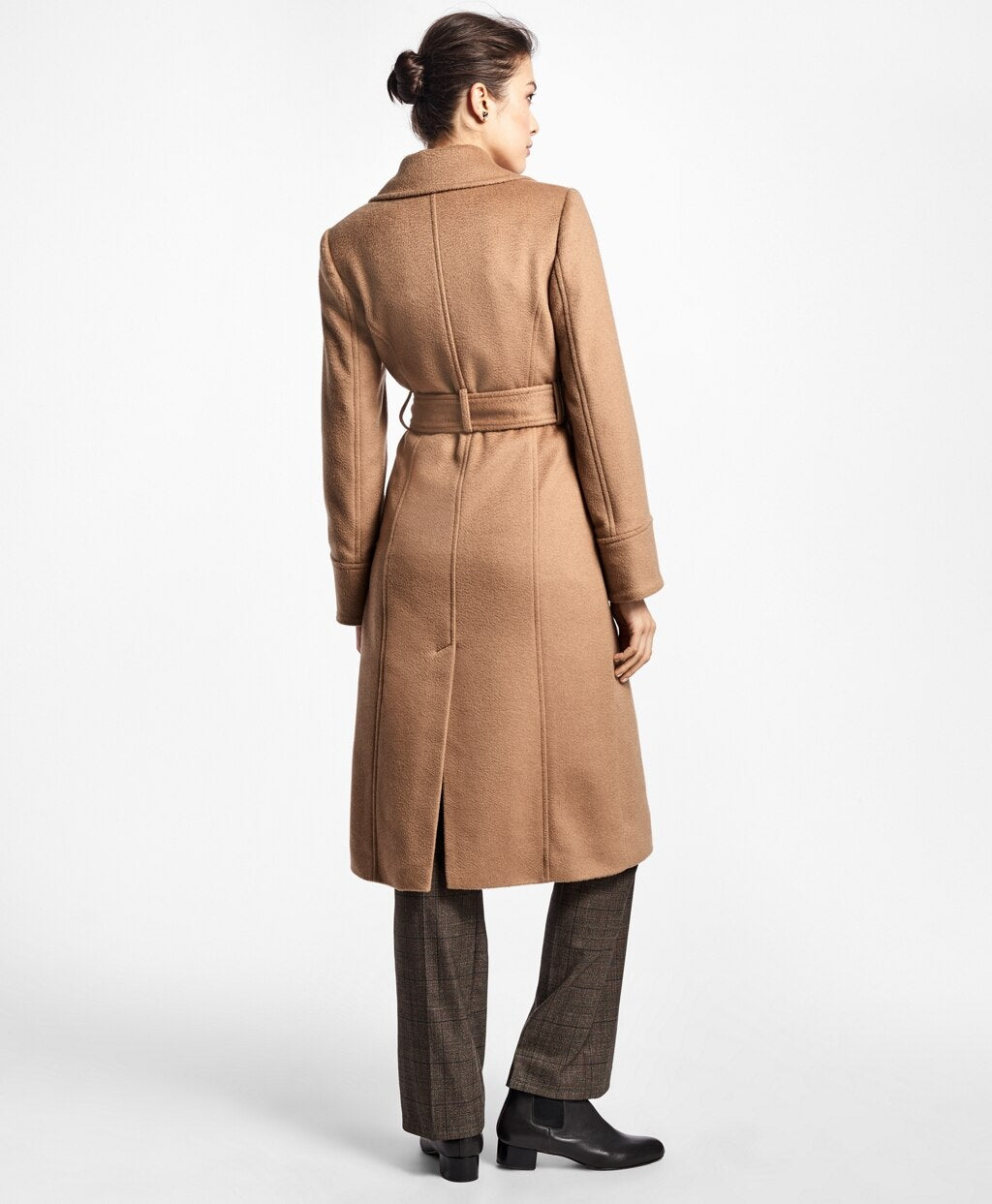 Brooks Brothers Women Loro Piana® Single-Breasted Camel Hair Coat