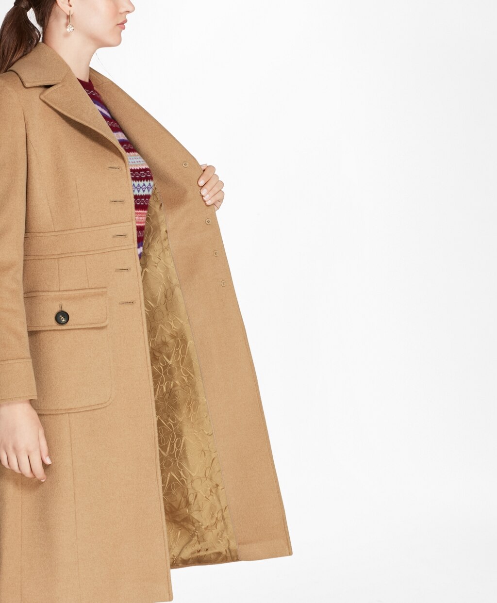 Brooks Brothers Women Camel Hair Polo Coat