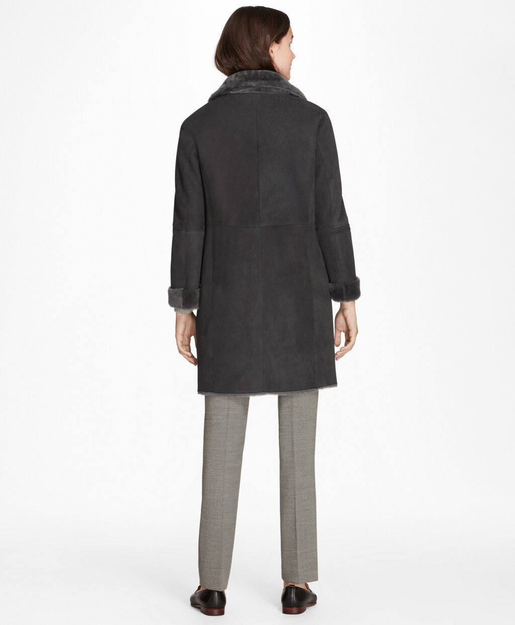 Brooks Brothers Women Shearling Cocoon Coat