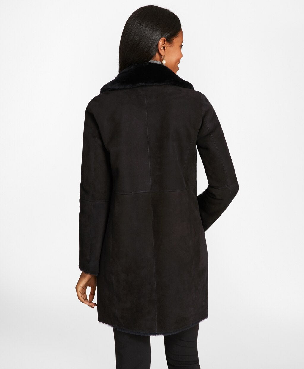 Brooks Brothers Women Shearling Cocoon Coat