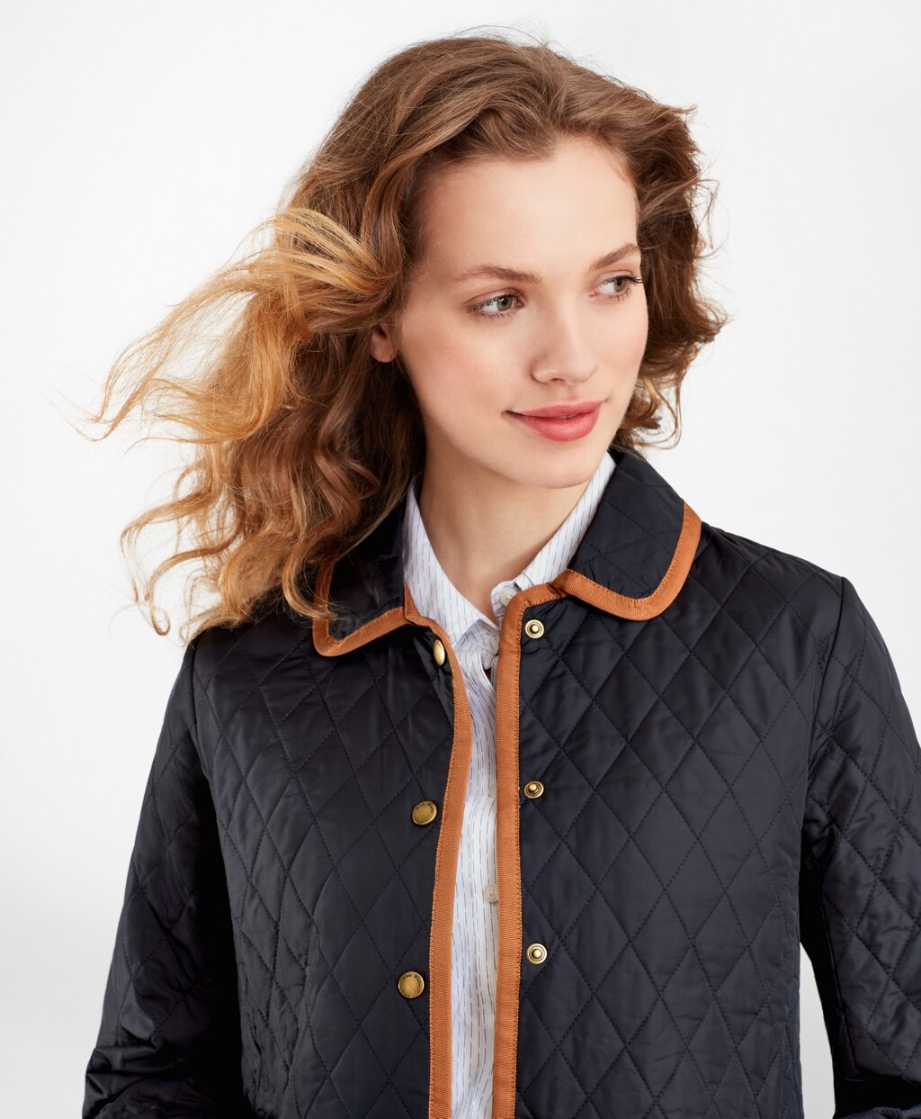 Brooks Brothers Women Water-Repellent Quilted Car Coat