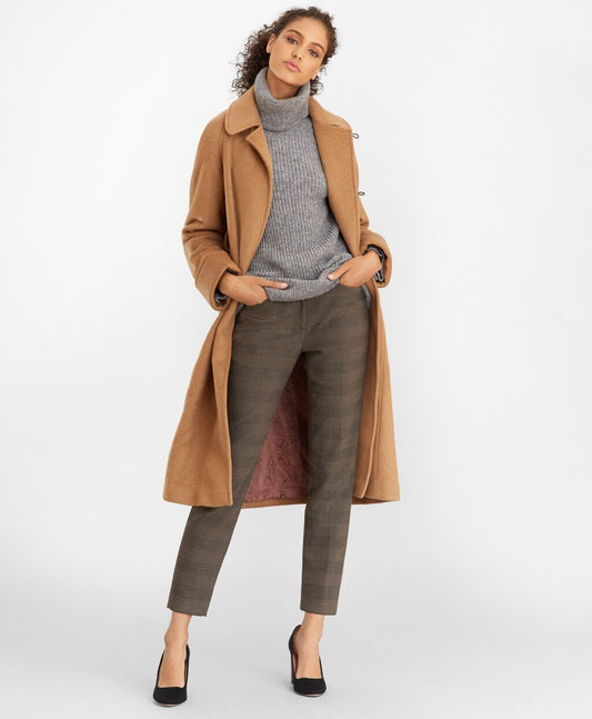Brooks Brothers Women Camel Hair Wrap Coat