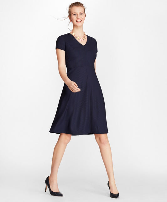 Brooks Brothers Women Pinstripe BrooksCool® Merino Dress