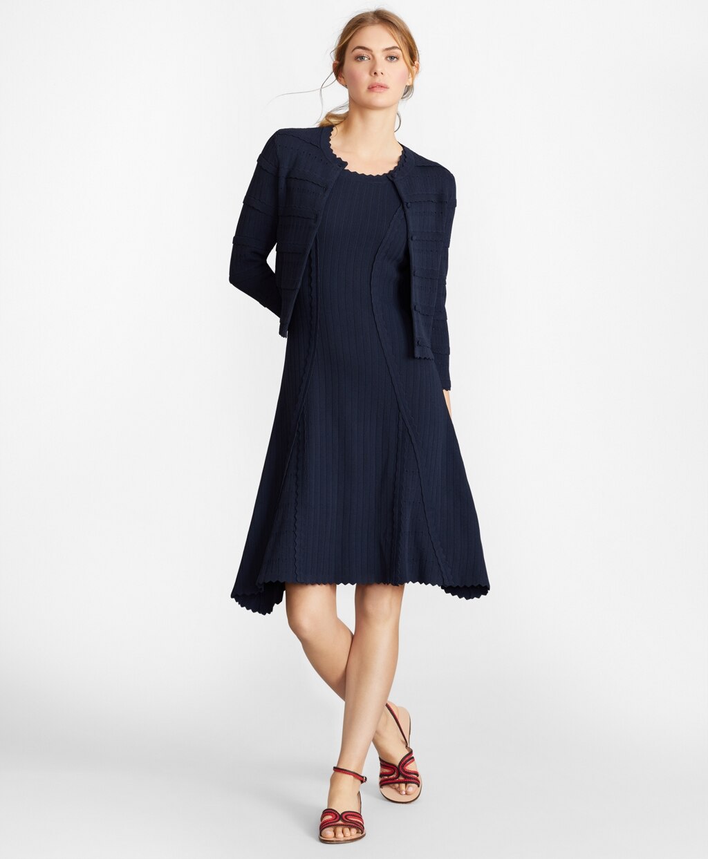Brooks Brothers Women Rib-Knit Dress