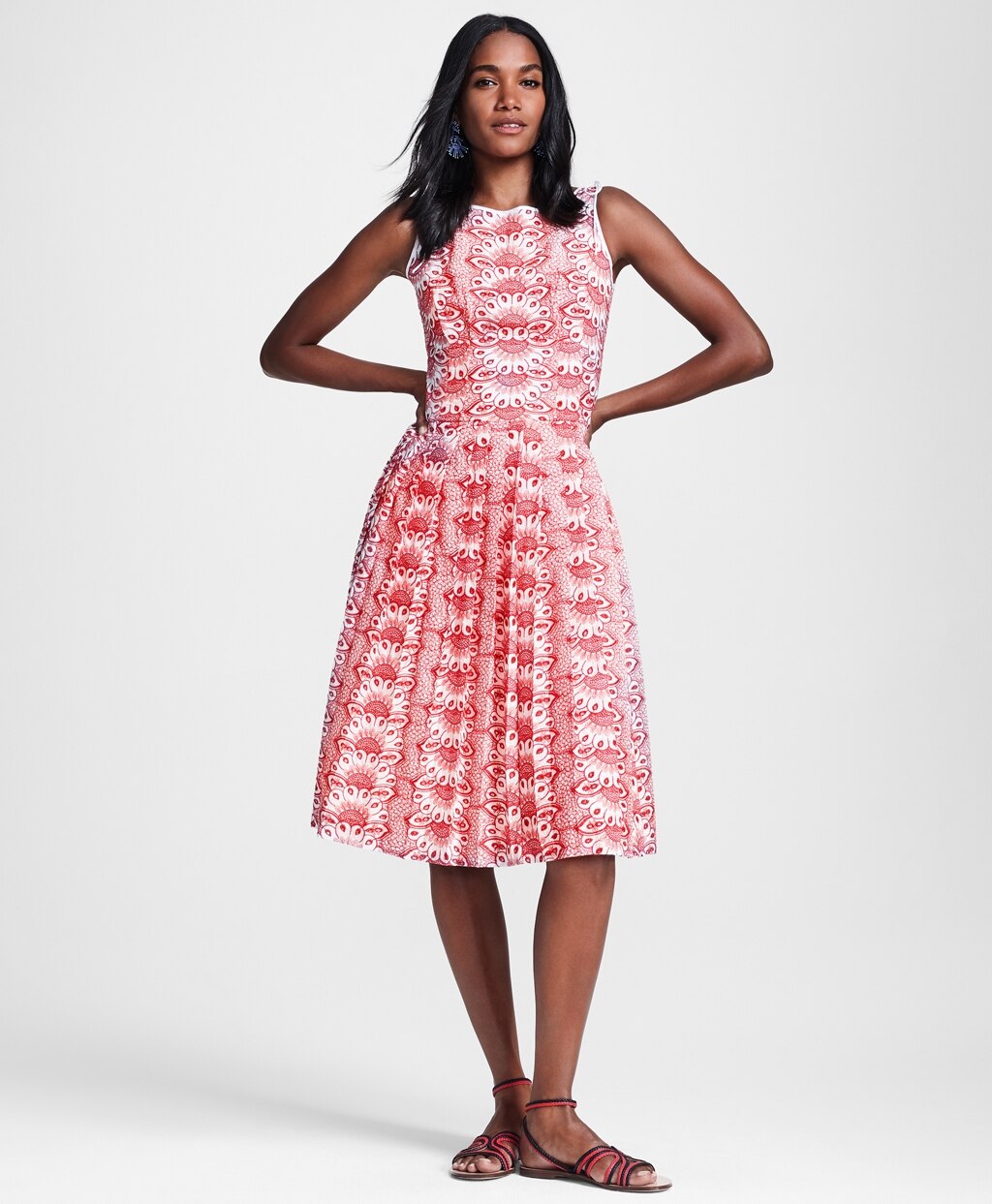 Brooks Brothers Women Floral-Embroidered Dress