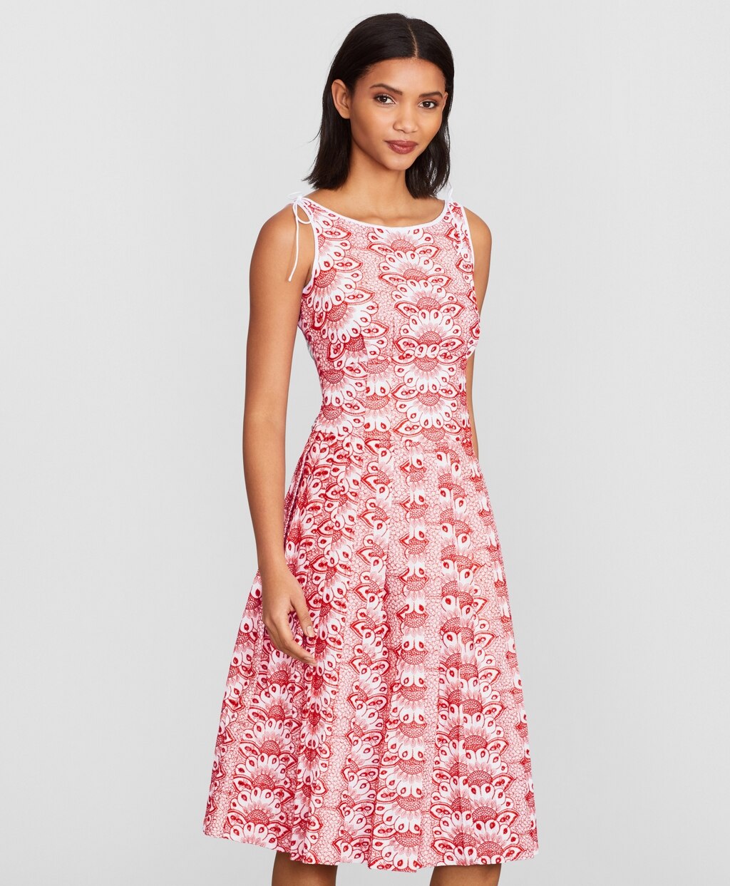 Brooks Brothers Women Floral-Embroidered Dress