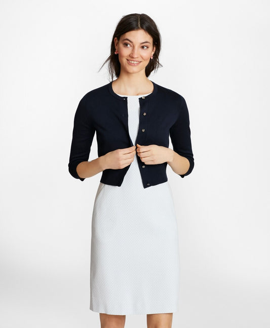 Brooks Brothers Women Supima® Cotton Cropped Cardigan