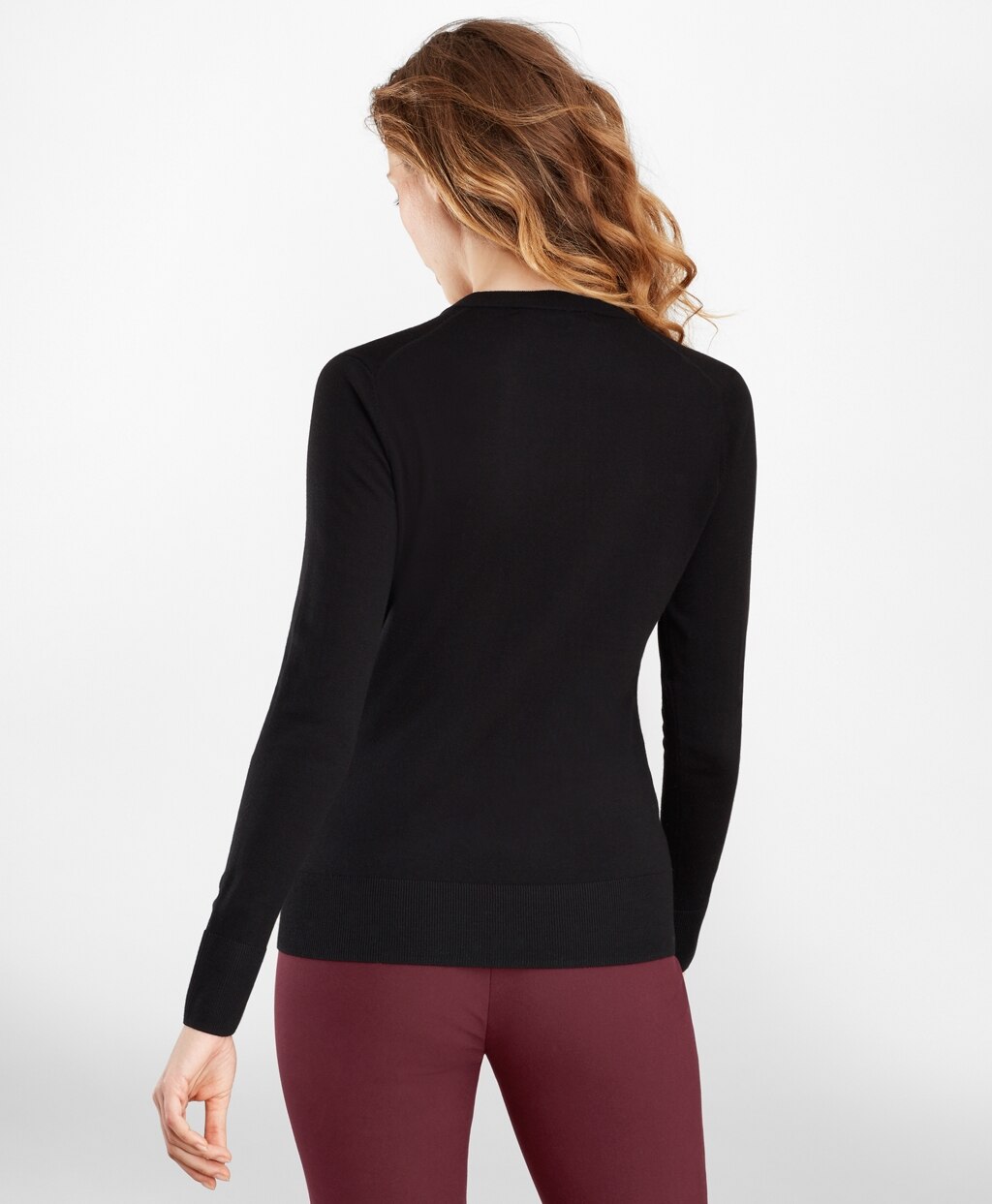 Brooks Brothers Women Merino Wool V-Neck Sweater