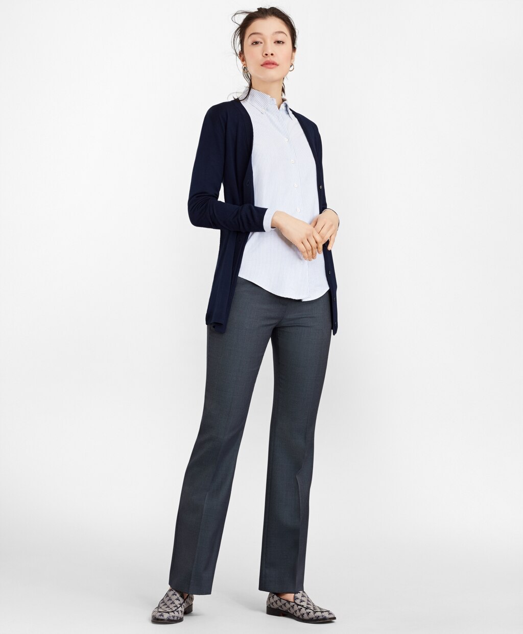 Brooks Brothers Women Merino Wool Long Cardigan