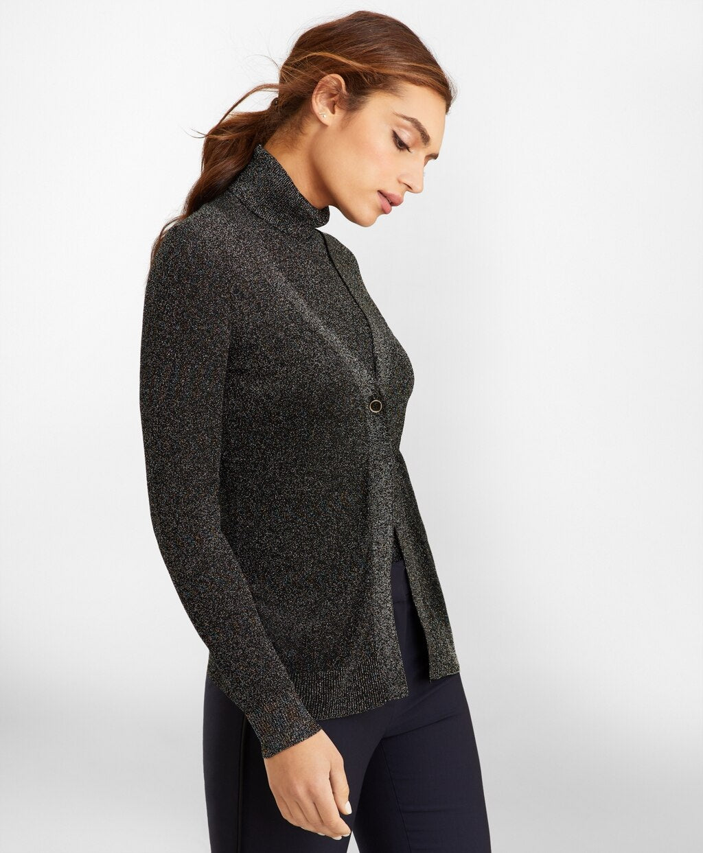 Brooks Brothers Women Sparkle-Knit Cardigan