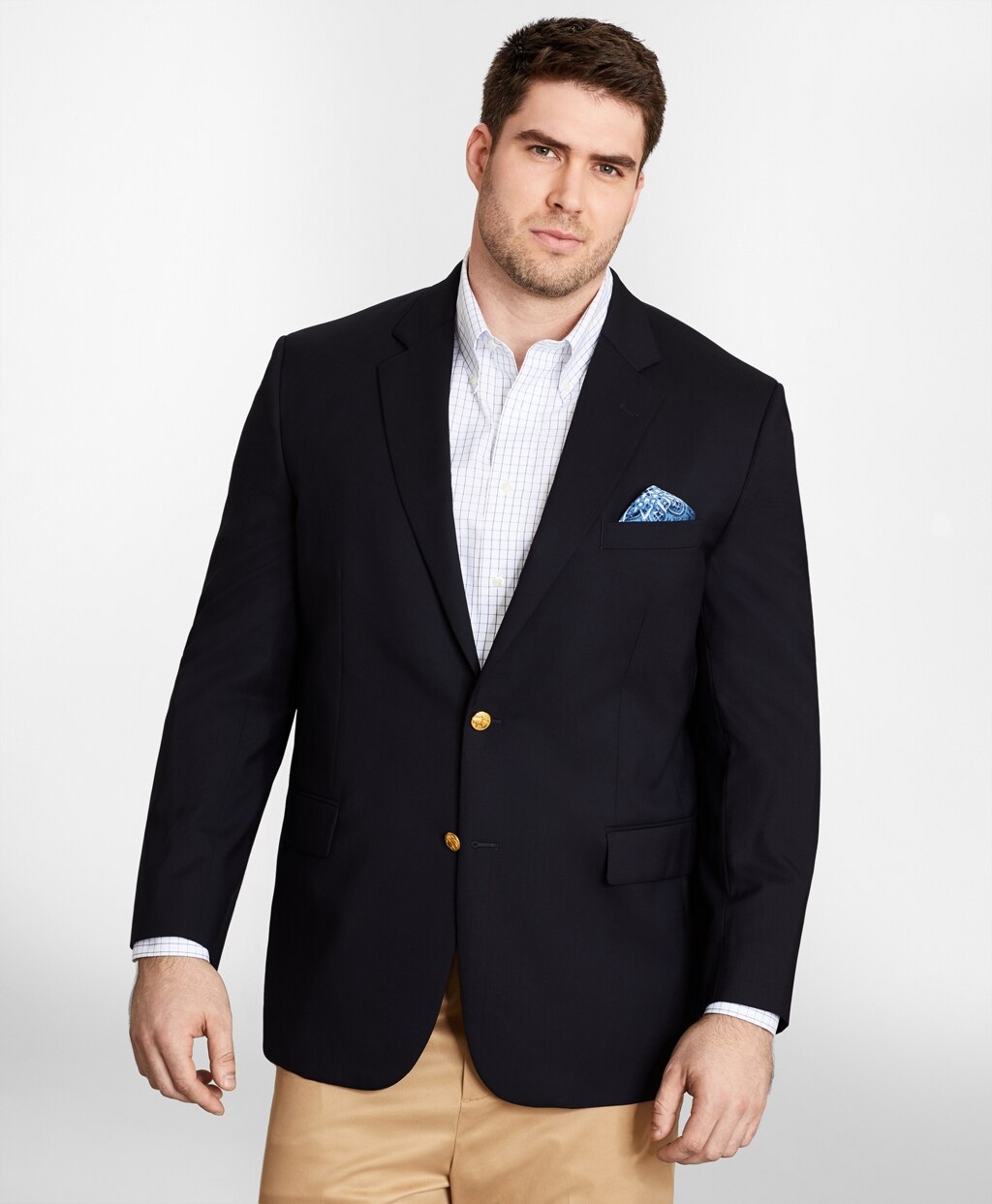 Brooks Brothers Men Big & Tall Two-Button 1818 Blazer