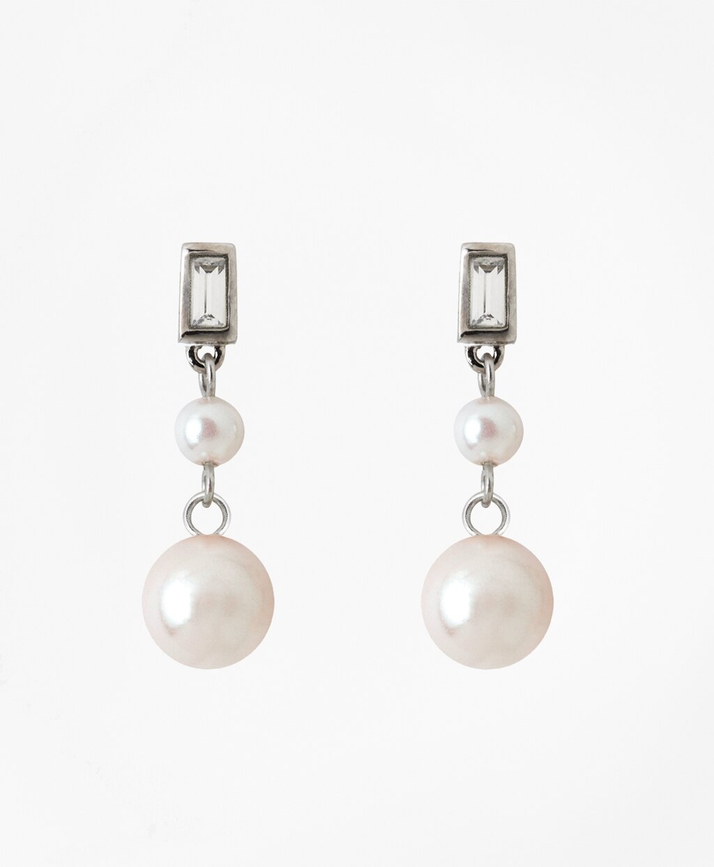 Brooks Brothers Women Glass Pearl Drop Earrings