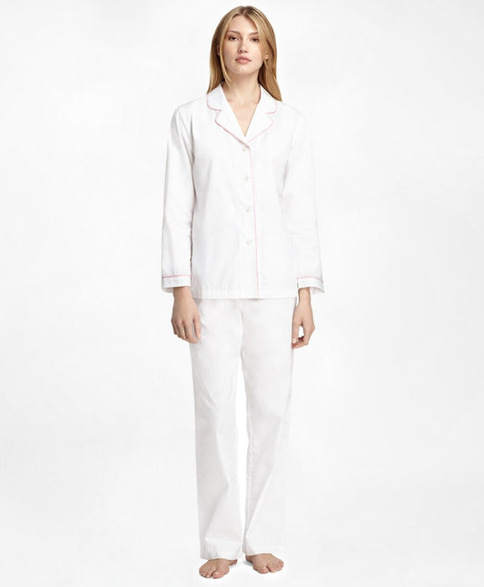 Brooks Brothers Women Cotton Long-Sleeve Pajama Set